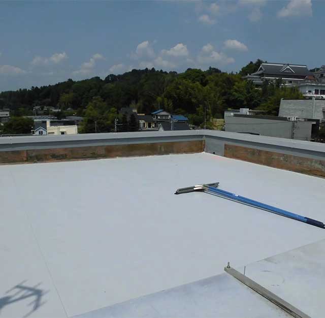 茨城県笠間市での屋上からの雨漏り修理・屋根修繕施工後